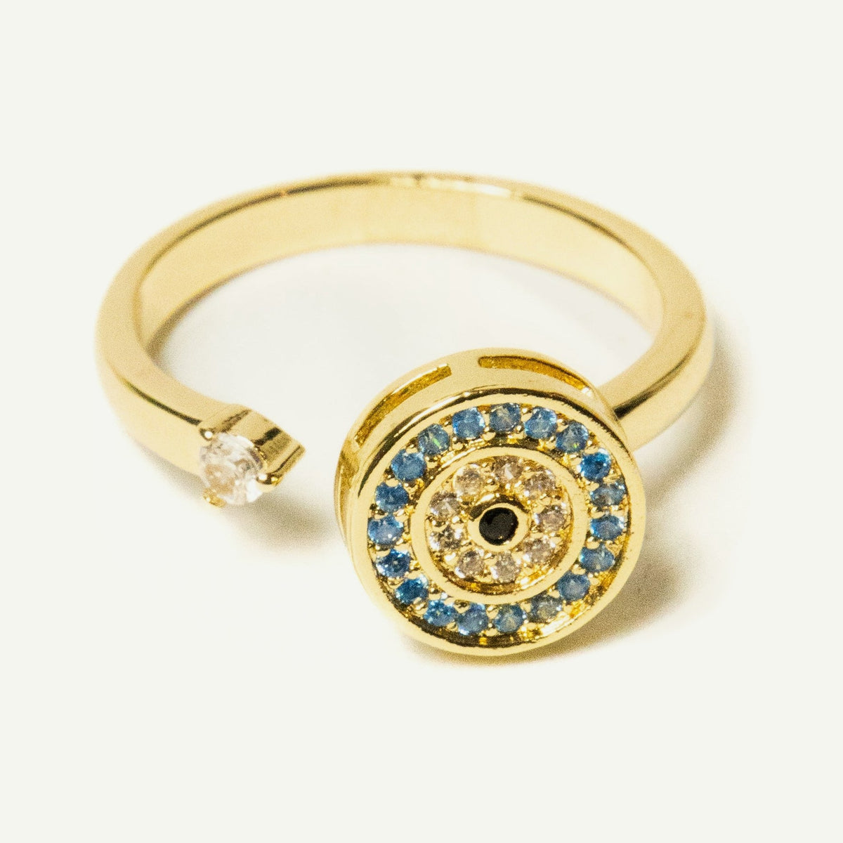 Anillo Giratorio Ojo Turco Dorado