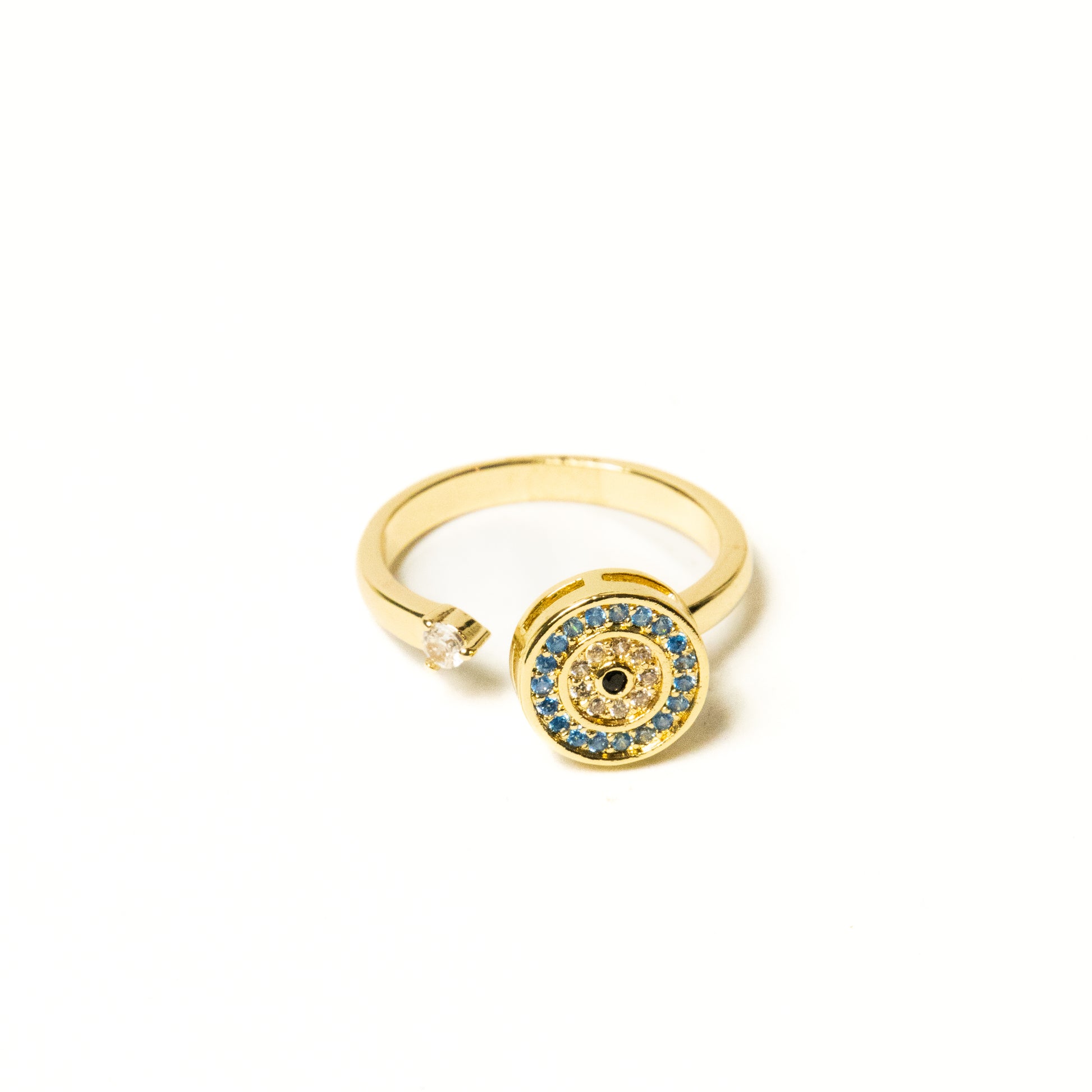 Anillo Giratorio Ojo Turco Dorado - Agosto 18