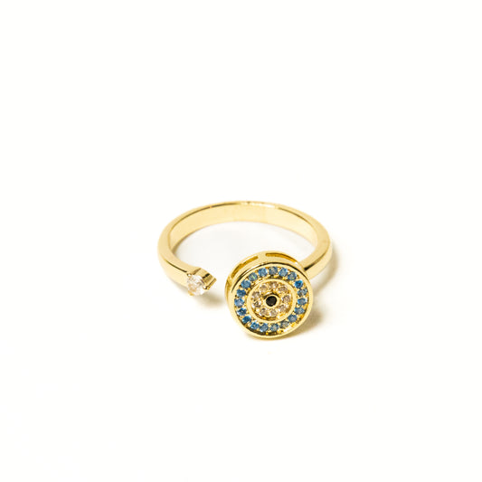 Anillo Giratorio Ojo Turco Dorado - Agosto 18