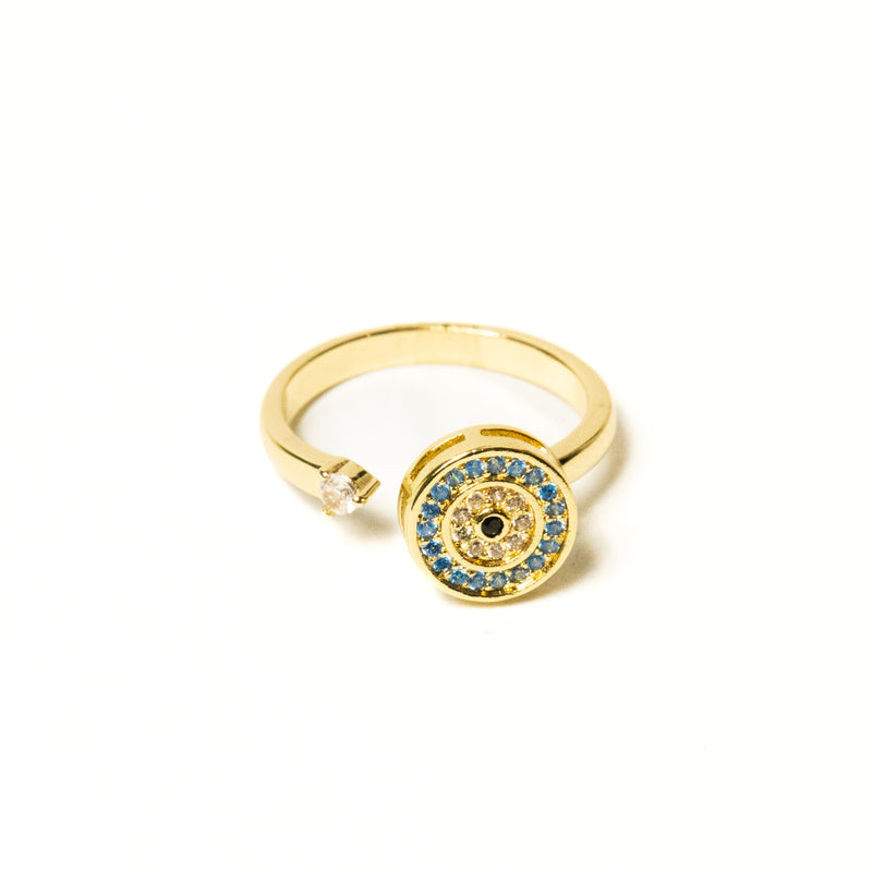 Anillo Giratorio Ojo Turco Dorado - Agosto 18