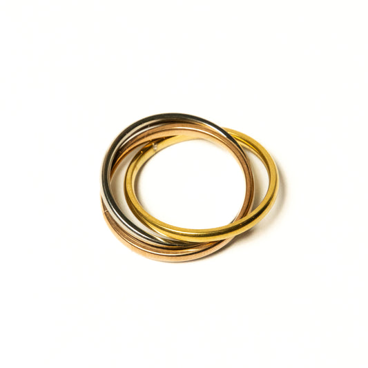 Anillo Deslizante Triple Aro Tri-Color