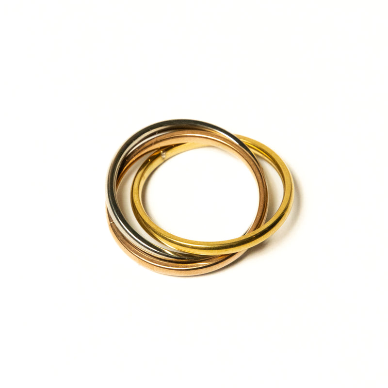 Anillo Deslizante Triple Aro Tri-Color