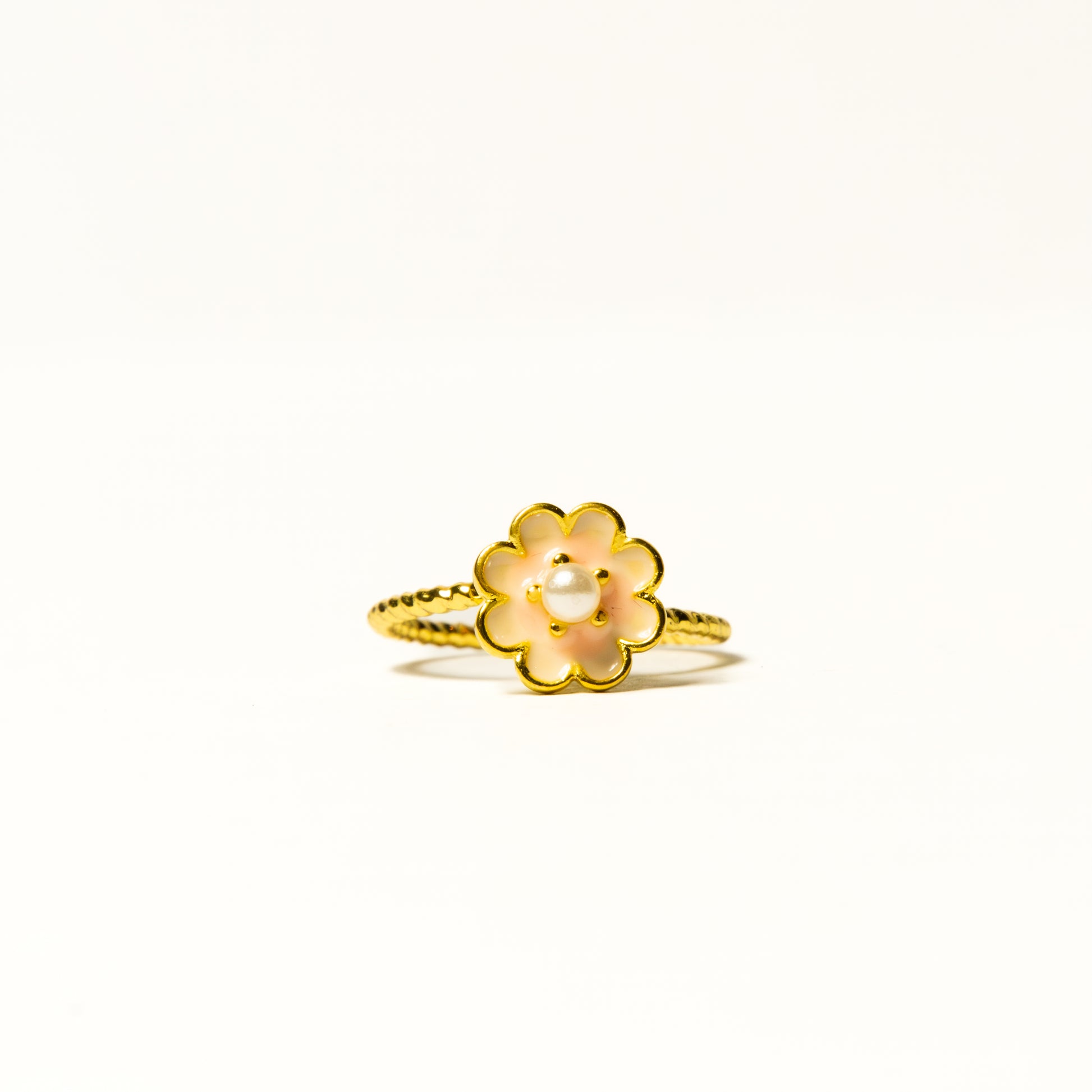 Anillo Giratorio Flor Perla - Agosto 18