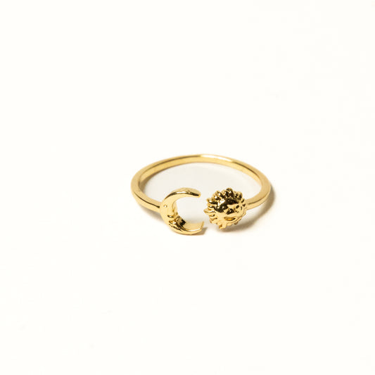 Anillo Luna y Sol Dorado - Agosto 18