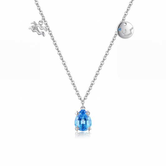 Collar Constelación Acuario Plata S925