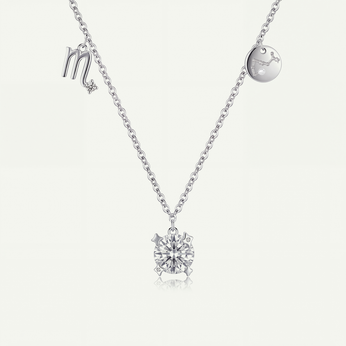 Collar Constelación Escorpio Plata S925