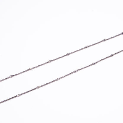 Collar Hombre Plateado Liso