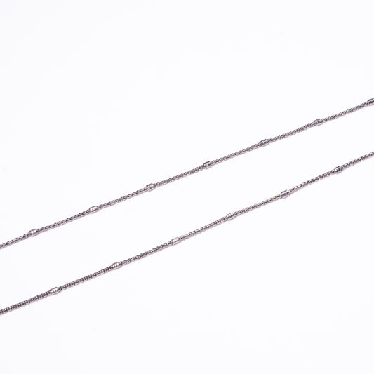 Collar Hombre Plateado Liso