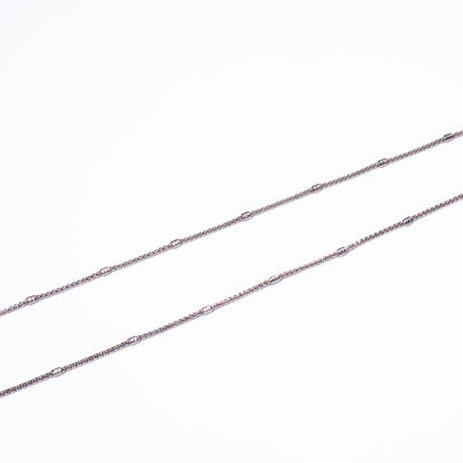 Collar Hombre Plateado Liso
