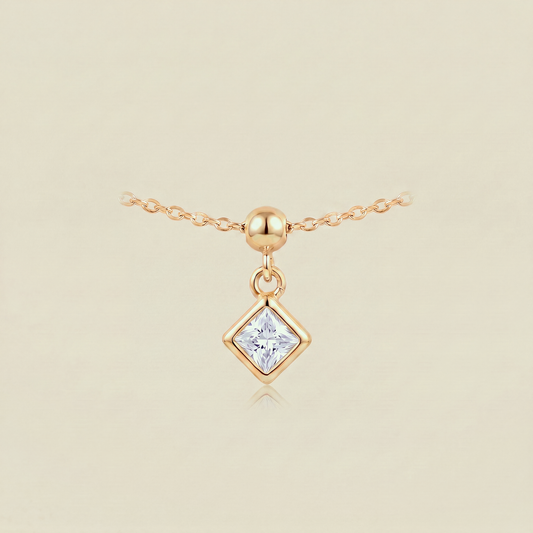 Charm S925 Rombo Cristal Dorado