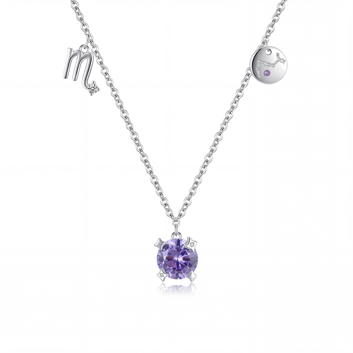Collar Constelación Escorpio Plata S925