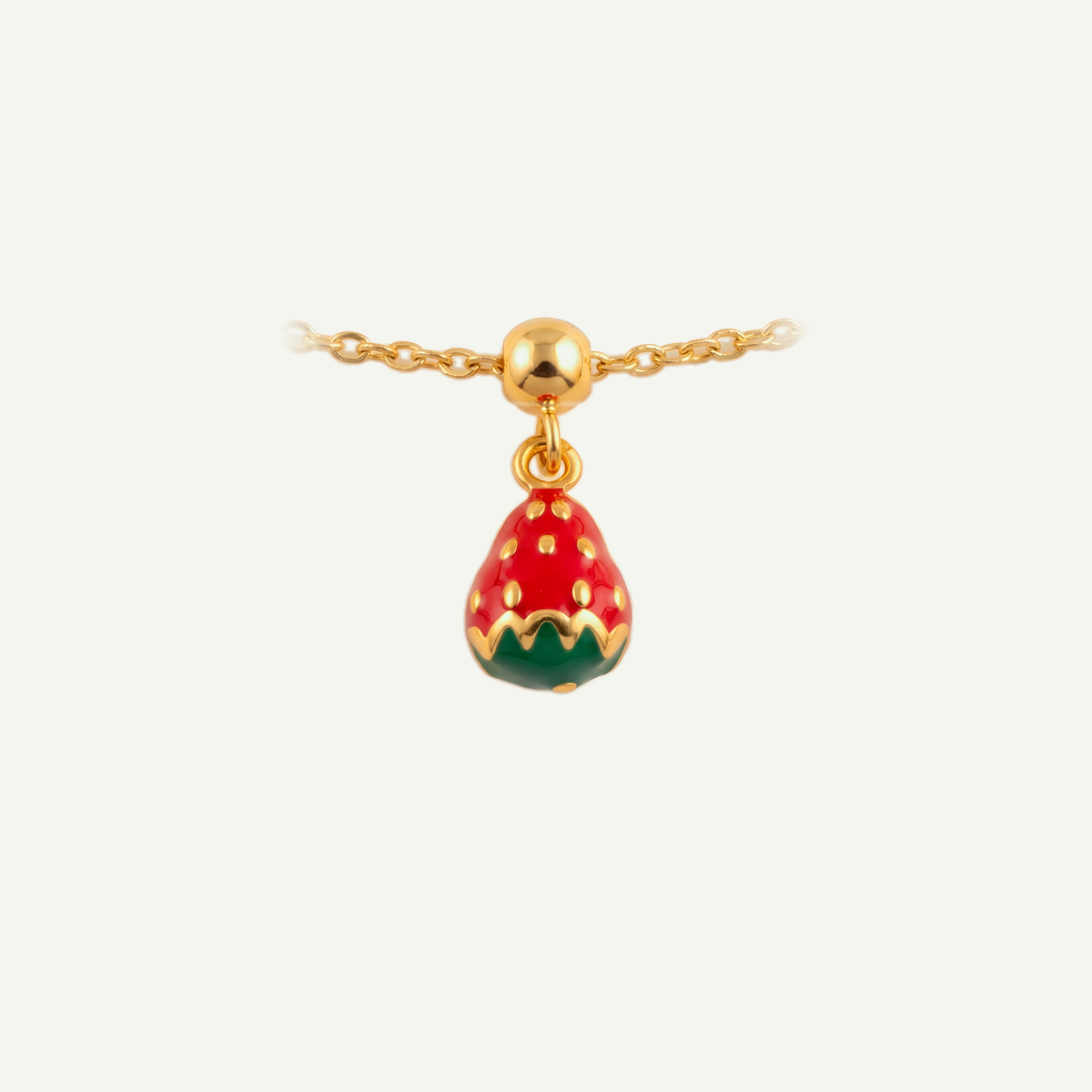 Charm S925 Fresa Dorado