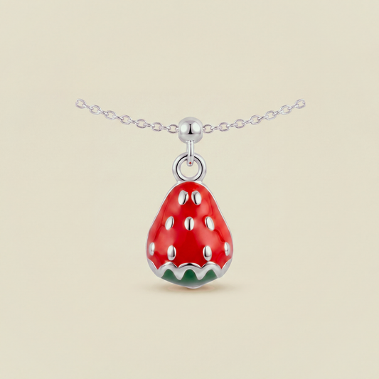 Charm S925 Fresa Plateado