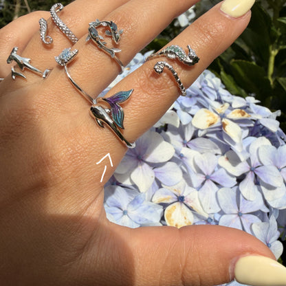Anillo Plata S925 Delfín