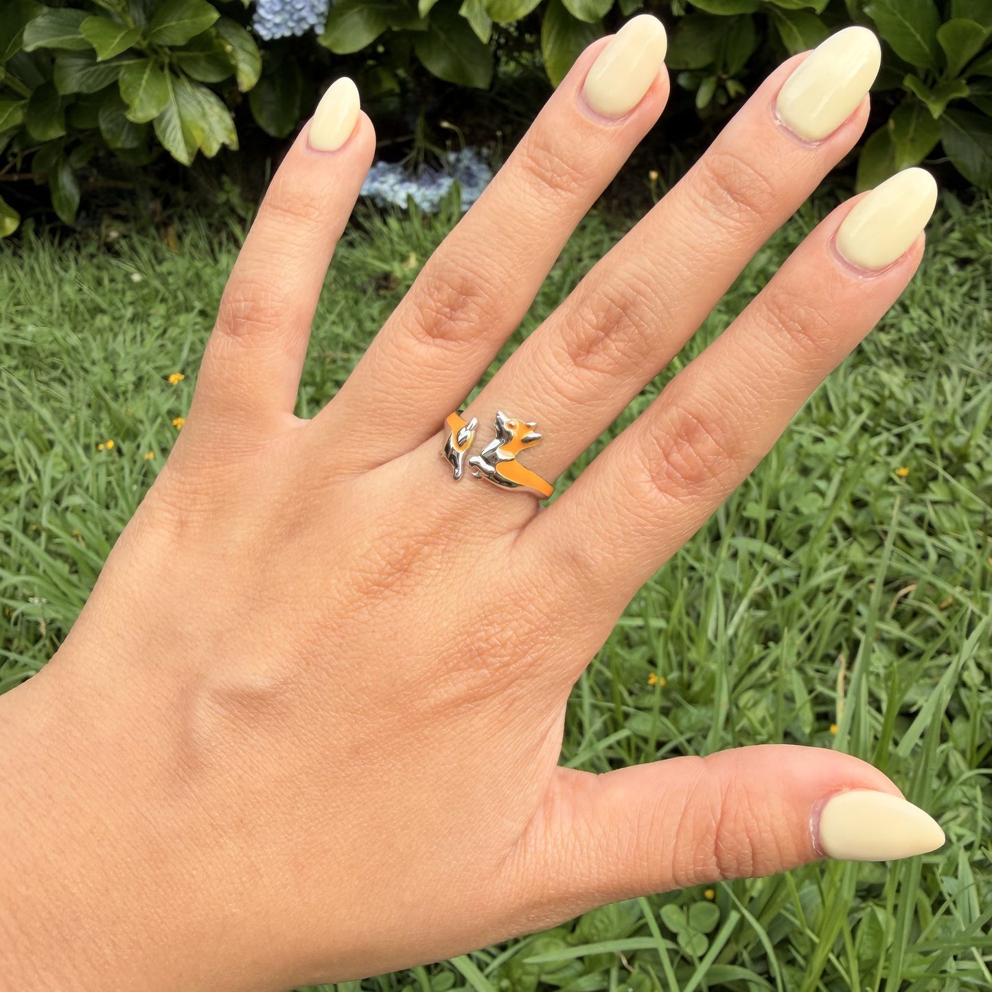 Anillo Plata S925 Perrito Corgi