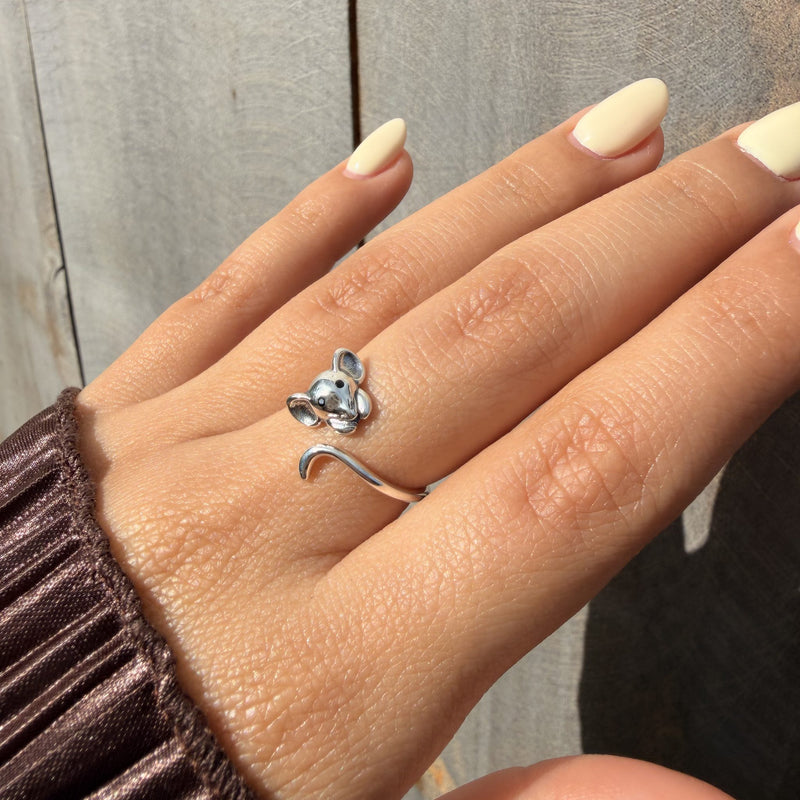 Anillo Plata S925 Ratoncito