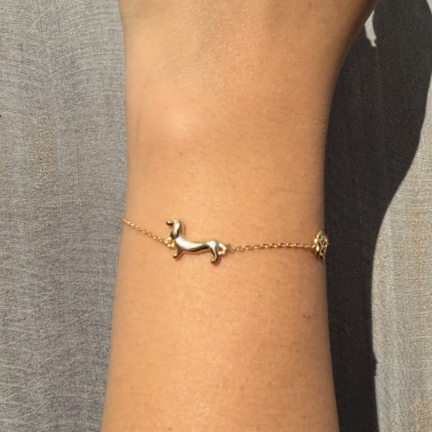 Pulsera Dorado Plata S925 Salchicha y Pata