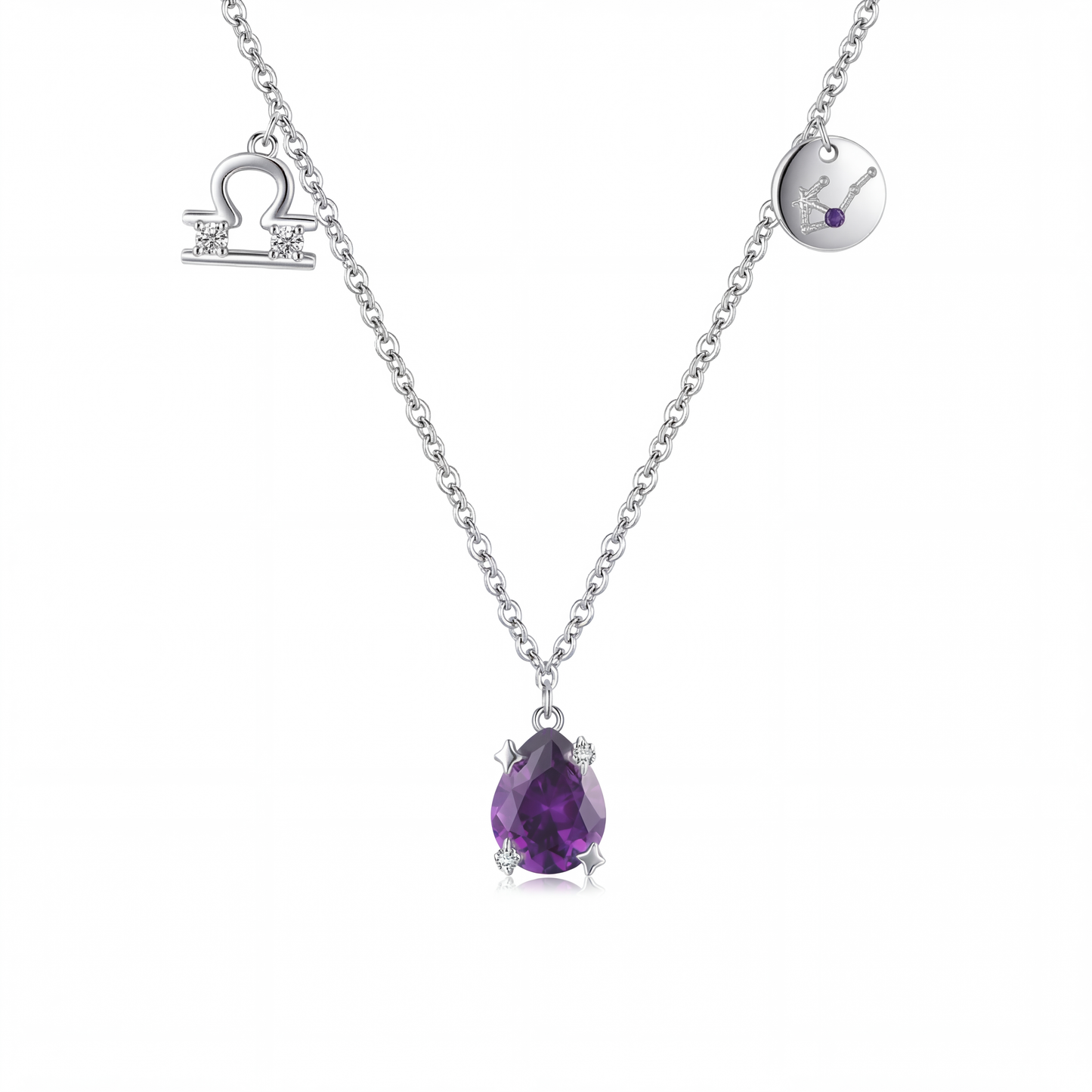Collar Constelación Libra Plata S925