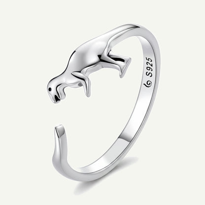 Anillo Plata S925 Dinosaurio
