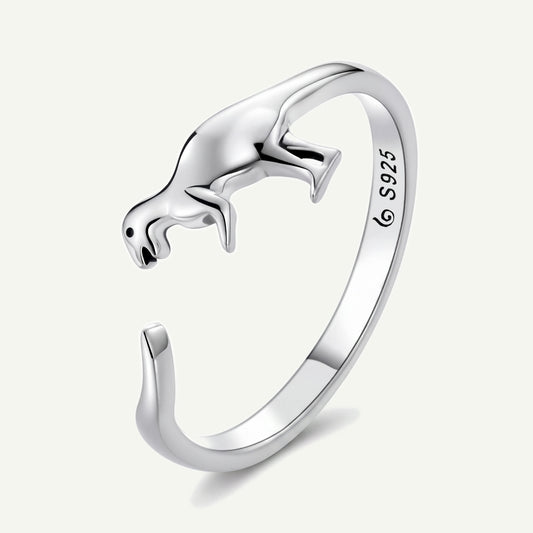 Anillo Plata S925 Dinosaurio