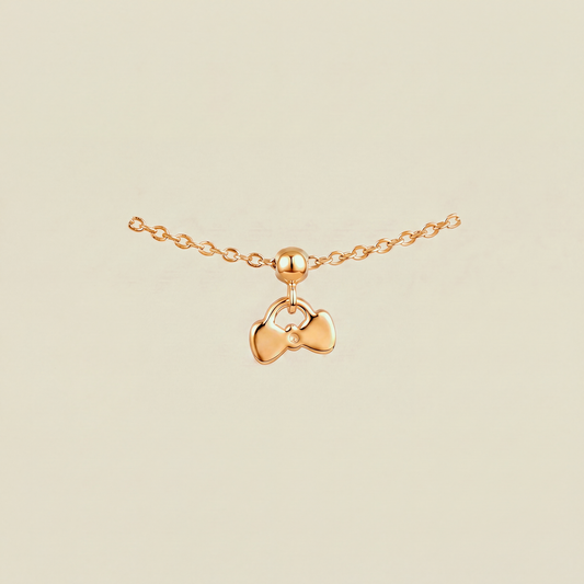 Charm S925 Moño Dorado