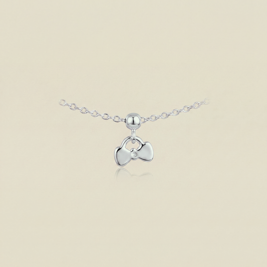 Charm S925 Moño Plateado