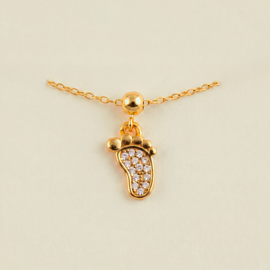 Charm S925 Pie de Bebé Dorado