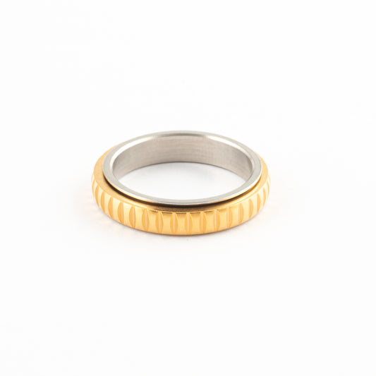 Anillo Anti-Estrés Deslizante Mistral Dorado