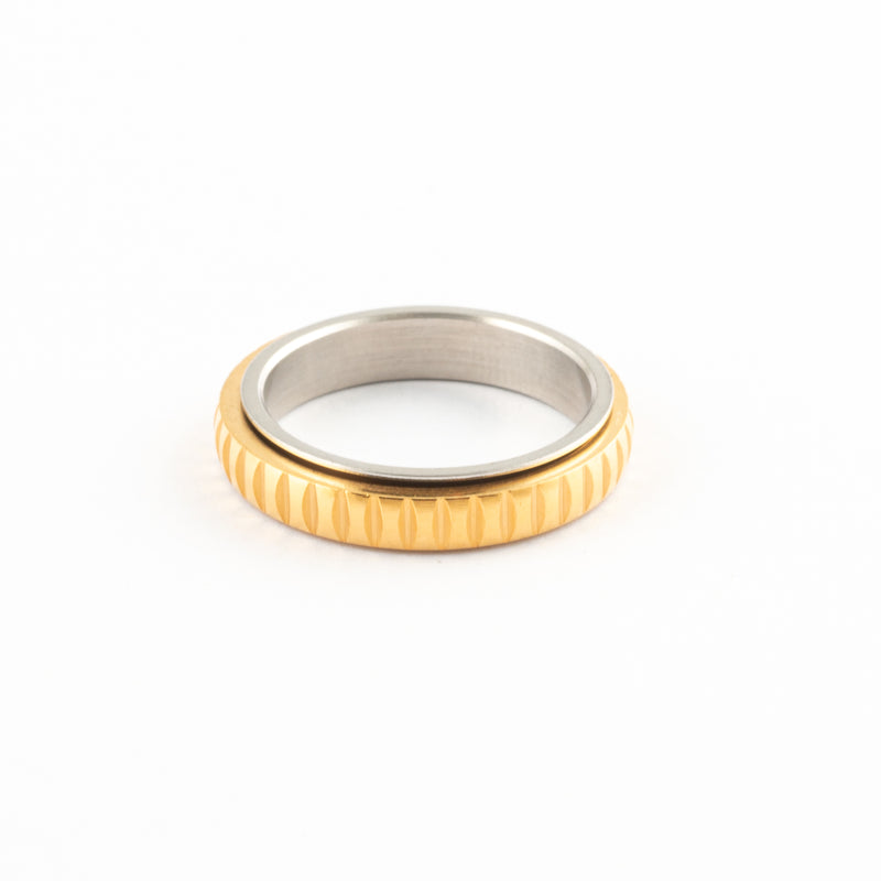 Anillo Anti-Estrés Deslizante Mistral Dorado