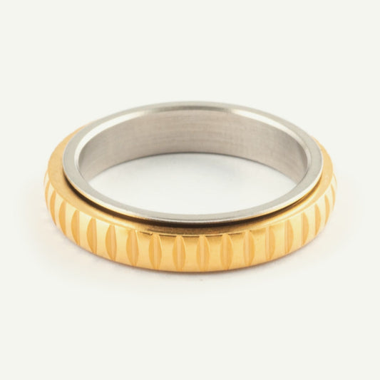 Anillo Anti-Estrés Deslizante Mistral Dorado