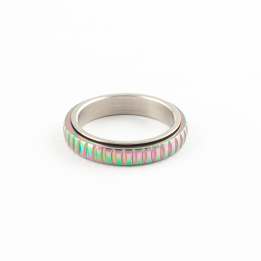 Anillo Anti-Estrés Deslizante Mistral Tornasol