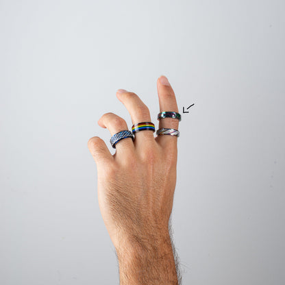Anillo Deslizante Hammered Tornasol