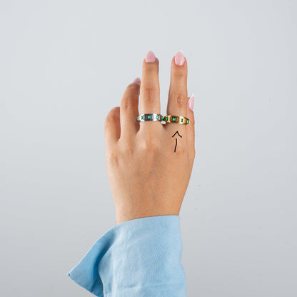 Anillo Anti-Estrés Deslizante Respiro Dorado