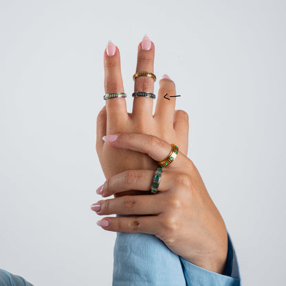Anillo Anti-Estrés Deslizante Mistral Negro