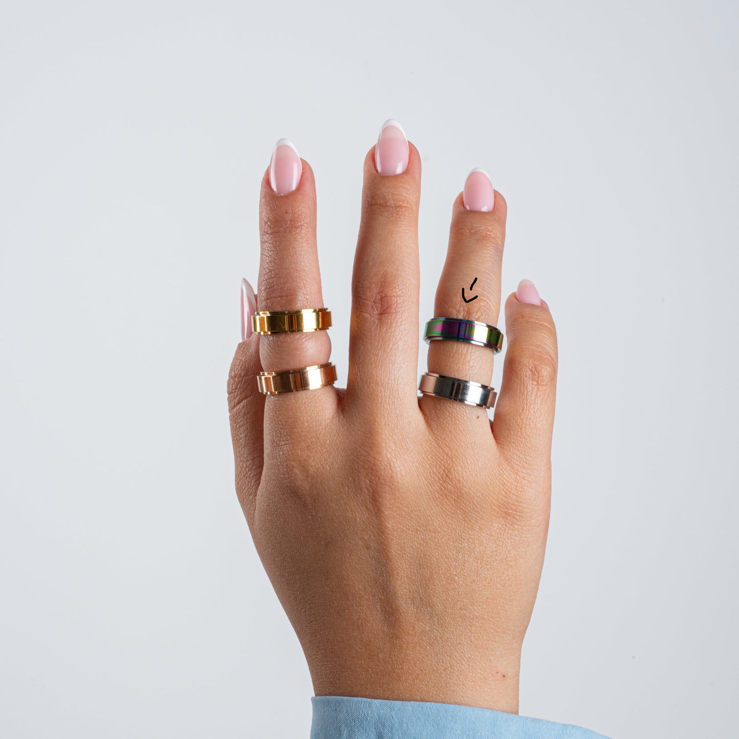 Anillo Deslizante Liso Tornasol