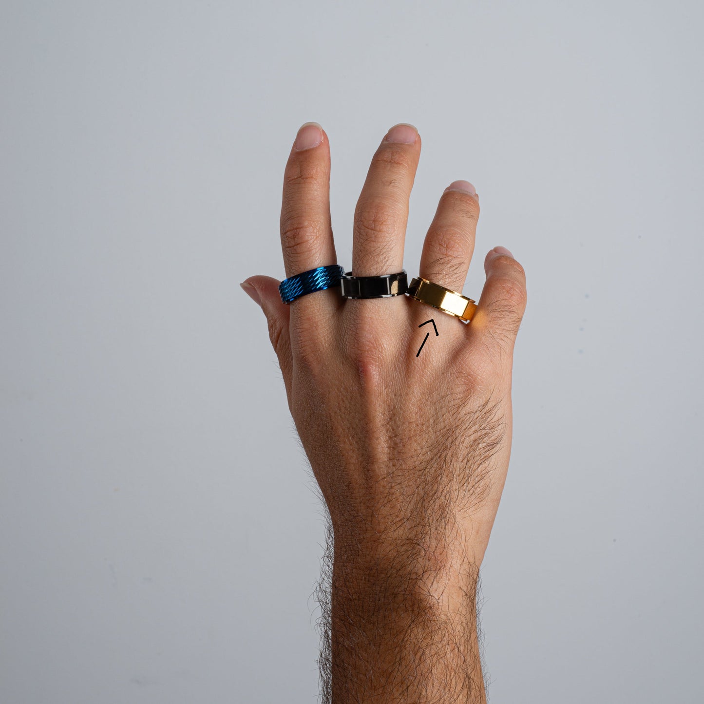 Anillo Deslizante Corte Recto Dorado