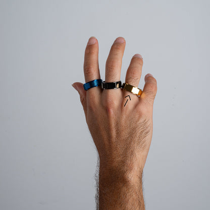 Anillo Deslizante Corte Recto Dorado