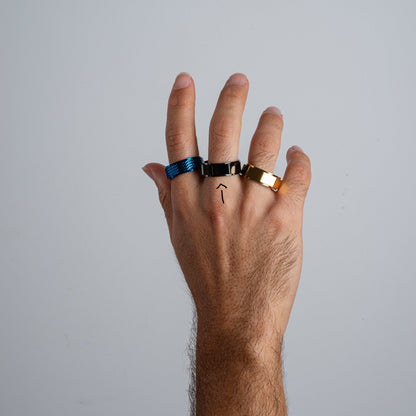 Anillo Deslizante Corte Recto Negro