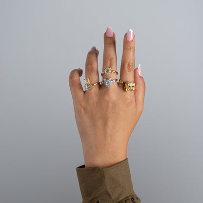 Anillo Anti-Estrés Conejo Dorado Hush Bunny