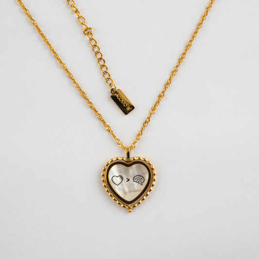 Collar Corazón Doble · Agosto 18