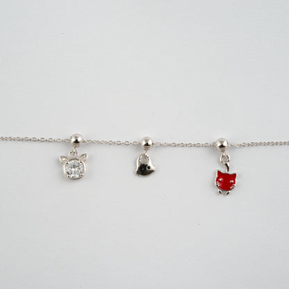 Charm S925 Gato Cristal