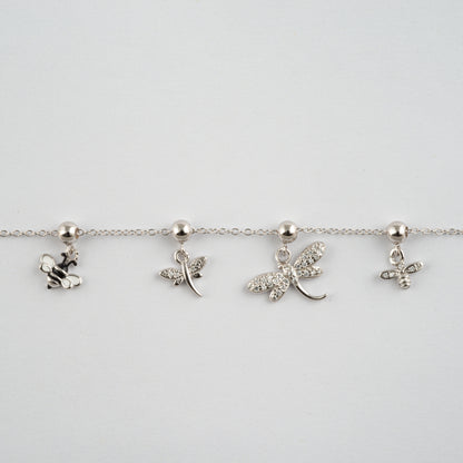 Charm S925 Abeja Cristal