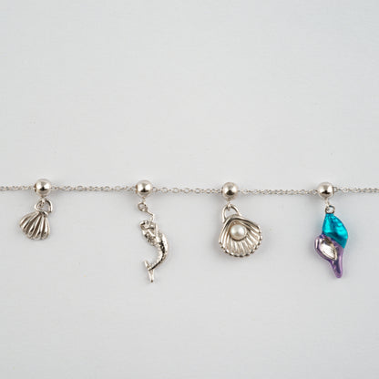 Charm S925 Caracol Azul