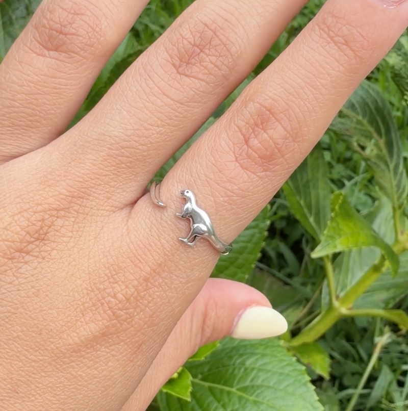 Anillo Plata S925 Dinosaurio