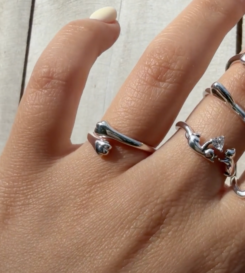 Anillo Plata S925 Patitas Minimal
