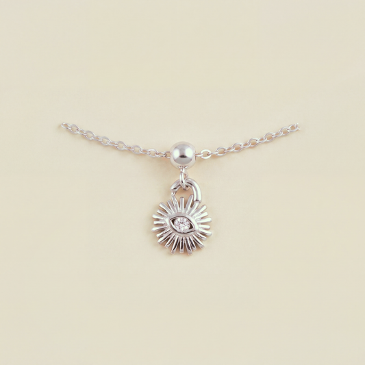 Charm S925 Sol Cristal Plateado