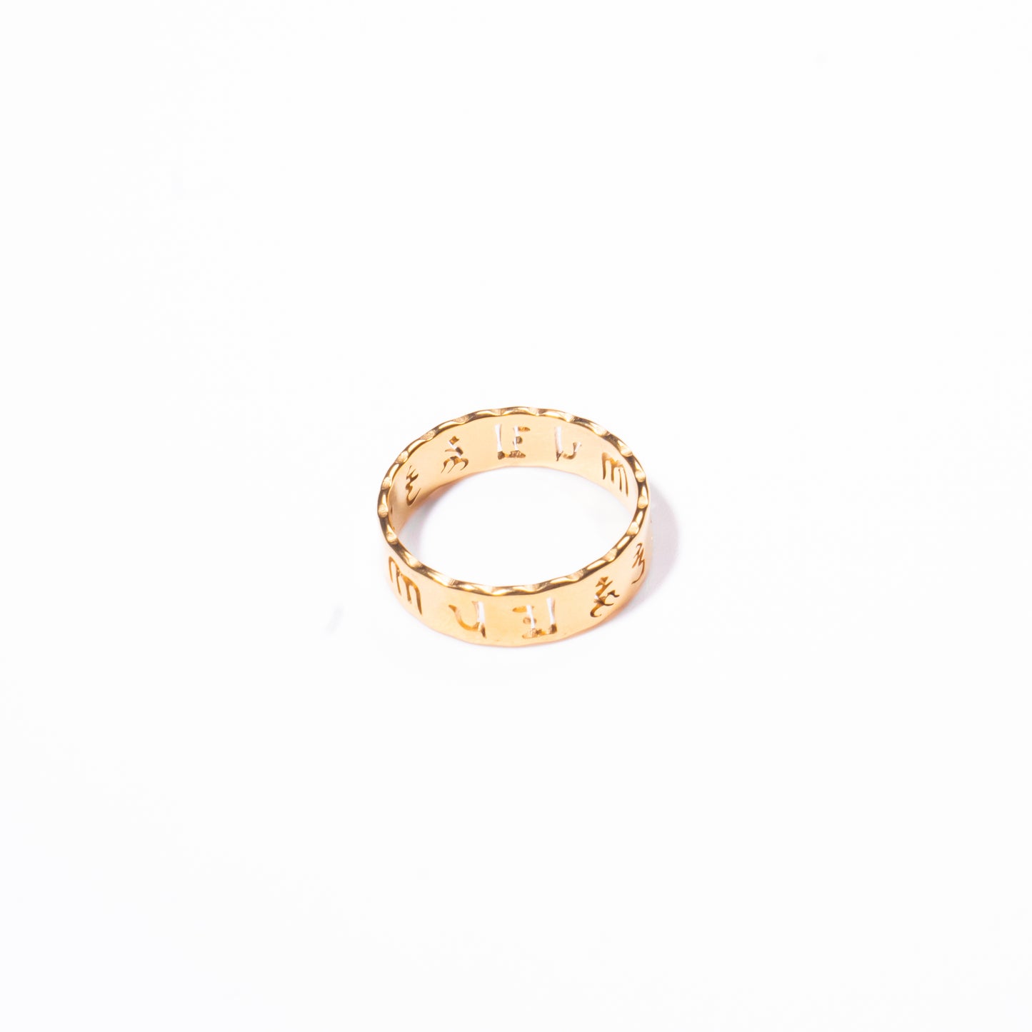 Anillo de Hombre - Futhark Dorado