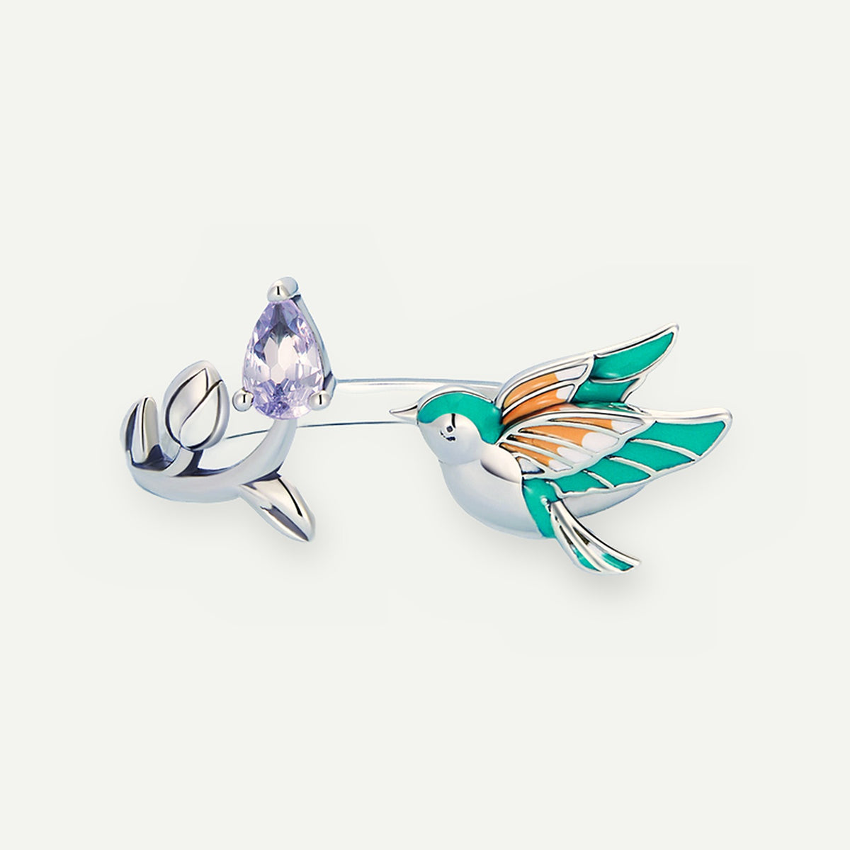 Anillo Plata S925 Martín Pescador Turquesa – detalle