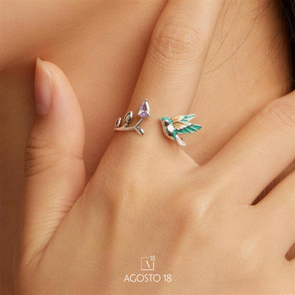 Anillo Plata S925 Martín Pescador Turquesa – así se ve puesto
