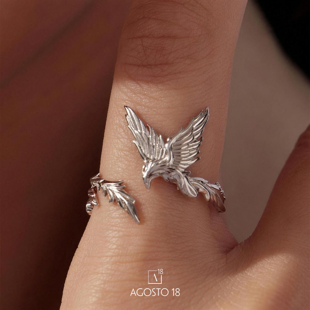 Anillo Plata S925 Fénix Plateado – así se ve puesto